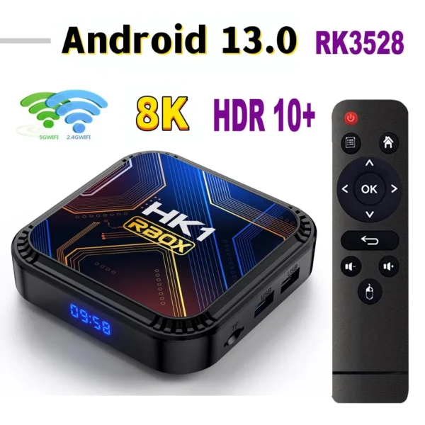 HK1 RBOX Media Player K8S RK3528 64GB 32GB 16GB 2.4G 5G 1