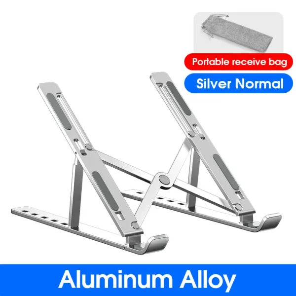 Aluminum Alloy Laptop Holder Stand Adjustable Foldable Portable 1