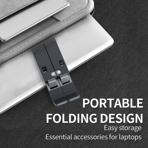 Aluminum Alloy Laptop Holder Stand Adjustable Foldable Portable 4