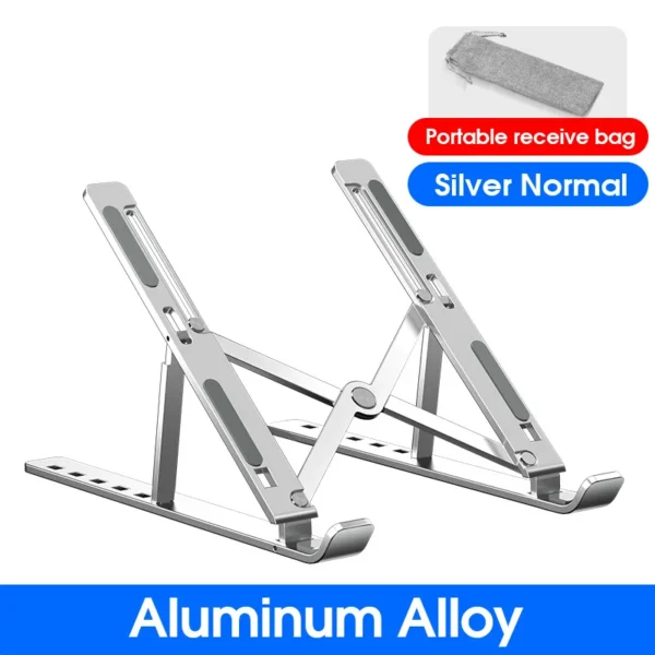 Aluminum Alloy Laptop Holder Stand Adjustable Foldable Portable 7