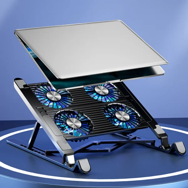 New Laptop Cooler Base Foldable Laptop Stand (2 or 4 fans) 4