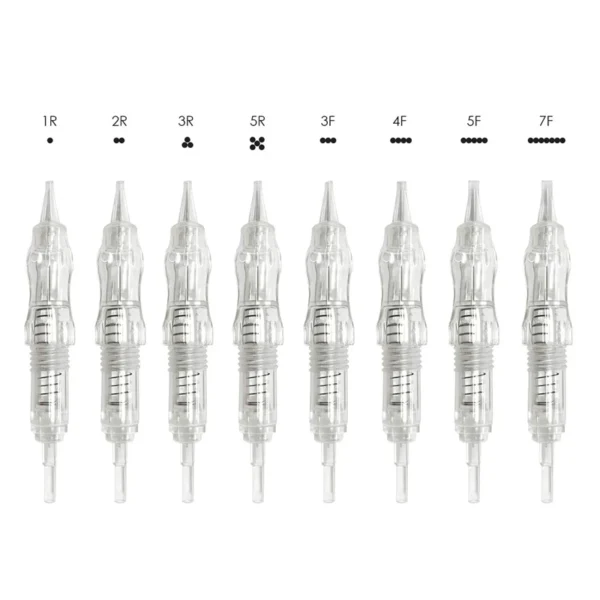 50PCS Screw Tattoo Needles Cartridge Needle For P300 PMU Rotary Tattoo Machine Needles 1R 3R 5R 7