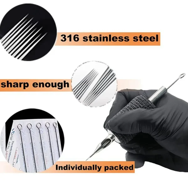 Package of 10 Disposable Sterilized Tattoo Needles