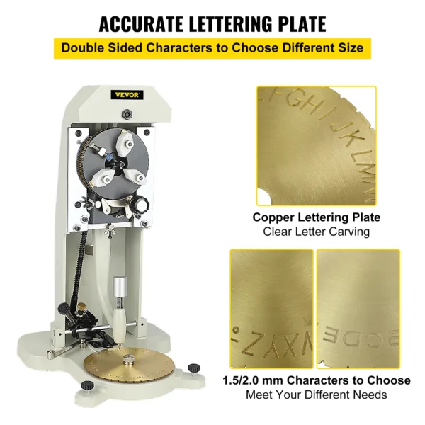 VEVOR Inside Ring Engraver Stamper Gold Silver Jewelry Making Engraving Machine 6